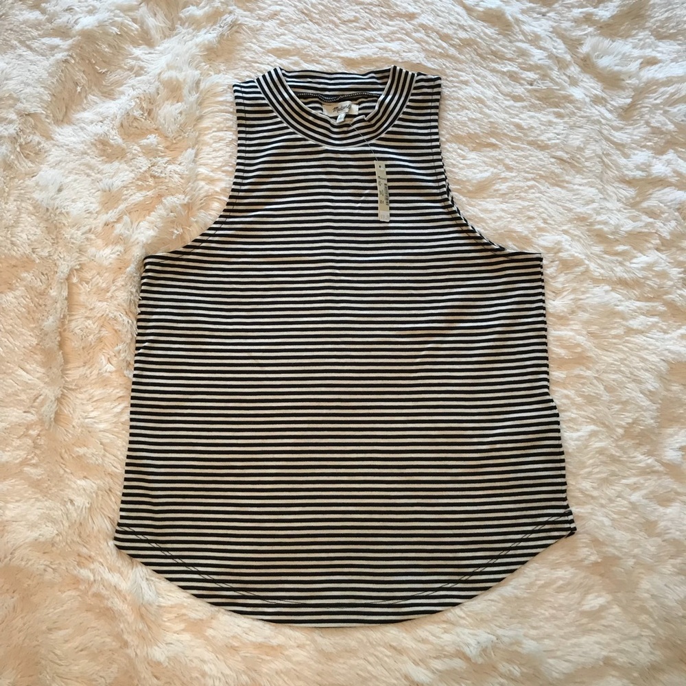 NWT Striped Madewell Mockneck Top
